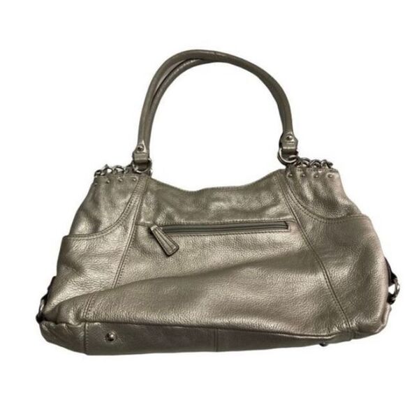 TIGNANELLO Women’s Double Strap Metallic Pebble Leather Handbag 8.5X4.5X…‎ - Picture 2 of 12